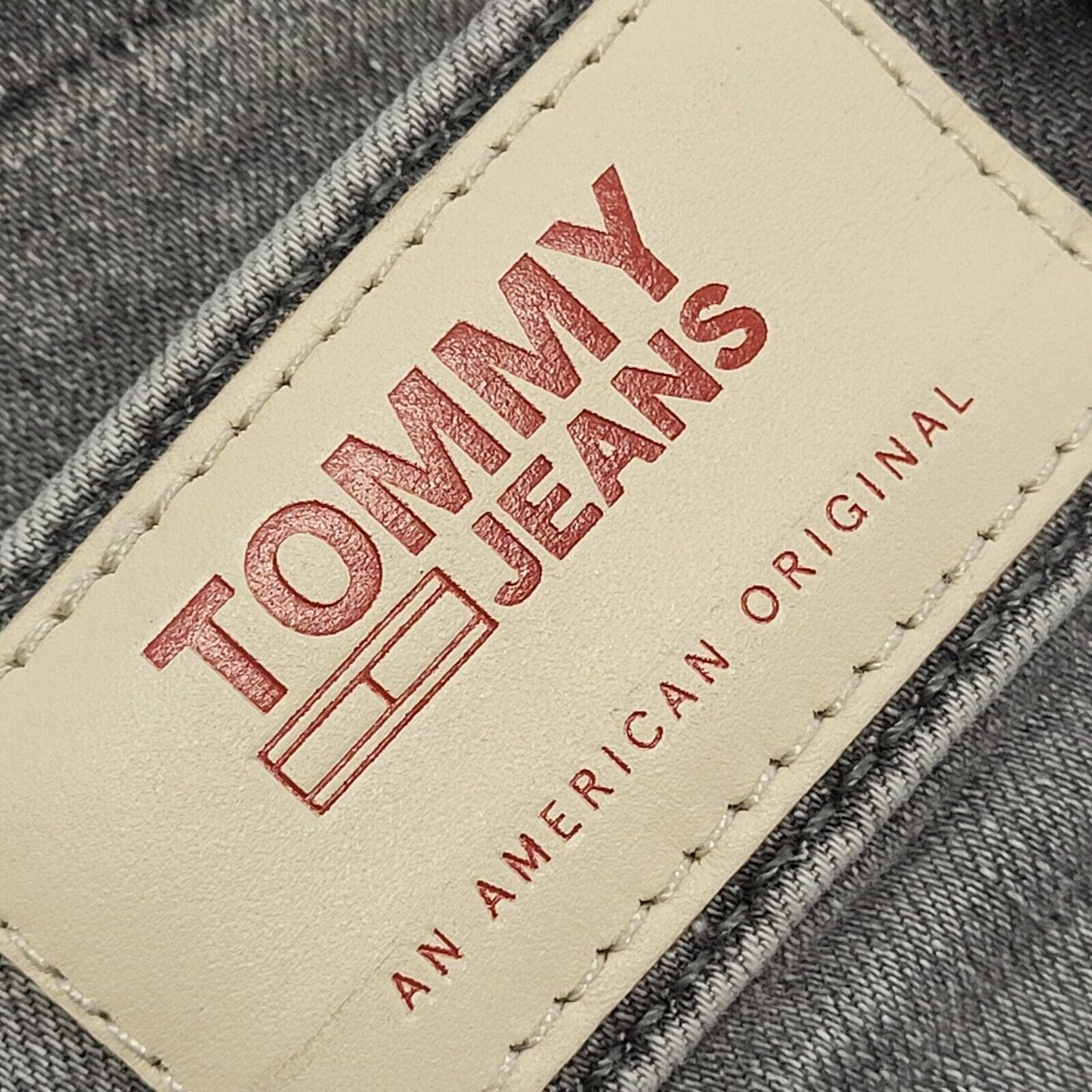 Tommy Hilfiger Vintage 90's Grey Short Denim Skirt Womens UK 6-8 W25