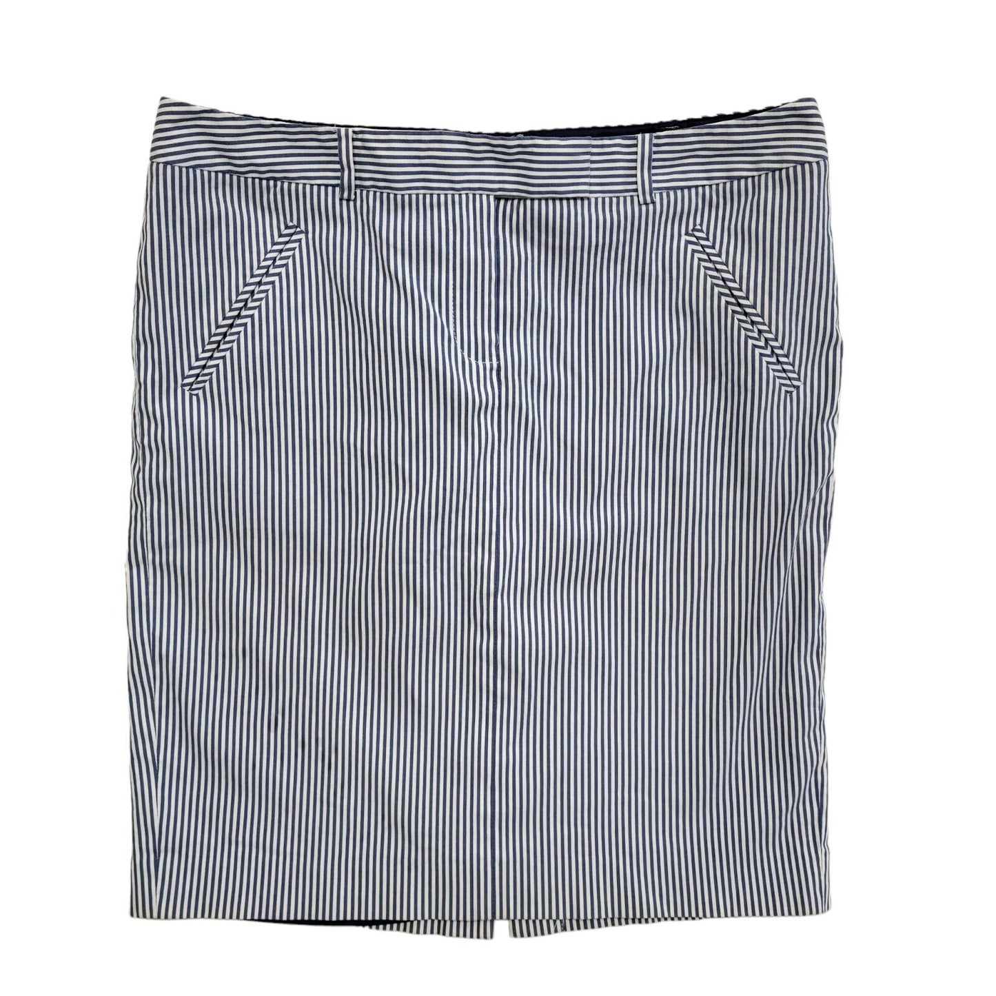 Tommy Hilfiger Blue & White Striped Skirt Y2K Womens UK Size 14 (usa 10) W32