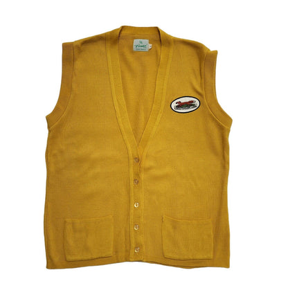 The premier Range Vintage 80s Orange Knitted Leicestershire Women's Waistcoat S