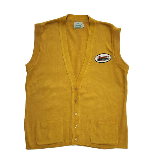 The premier Range Vintage 80s Orange Knitted Leicestershire Women's Waistcoat S