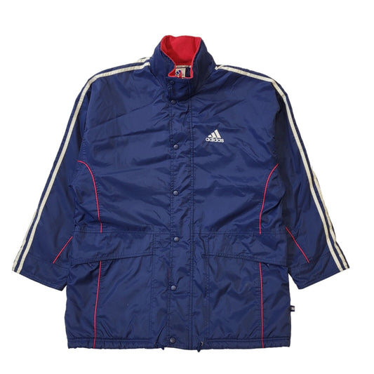 Adidas 90s Vintage Navy Blue Zipped Sports Jacket Men's Size XL