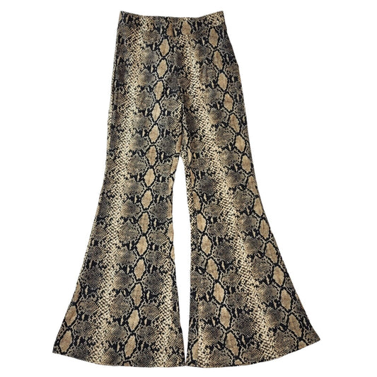 AX Paris Snake Print Flared Trousers Women's Size 8 W26 L32 BNWT