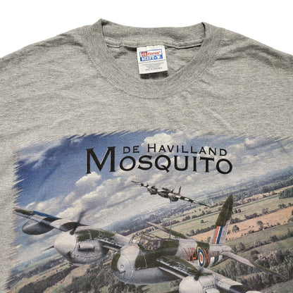 Dehavilland Mosquito Hanes Grey Vintage 90s T-Shirt Uk Men's Medium