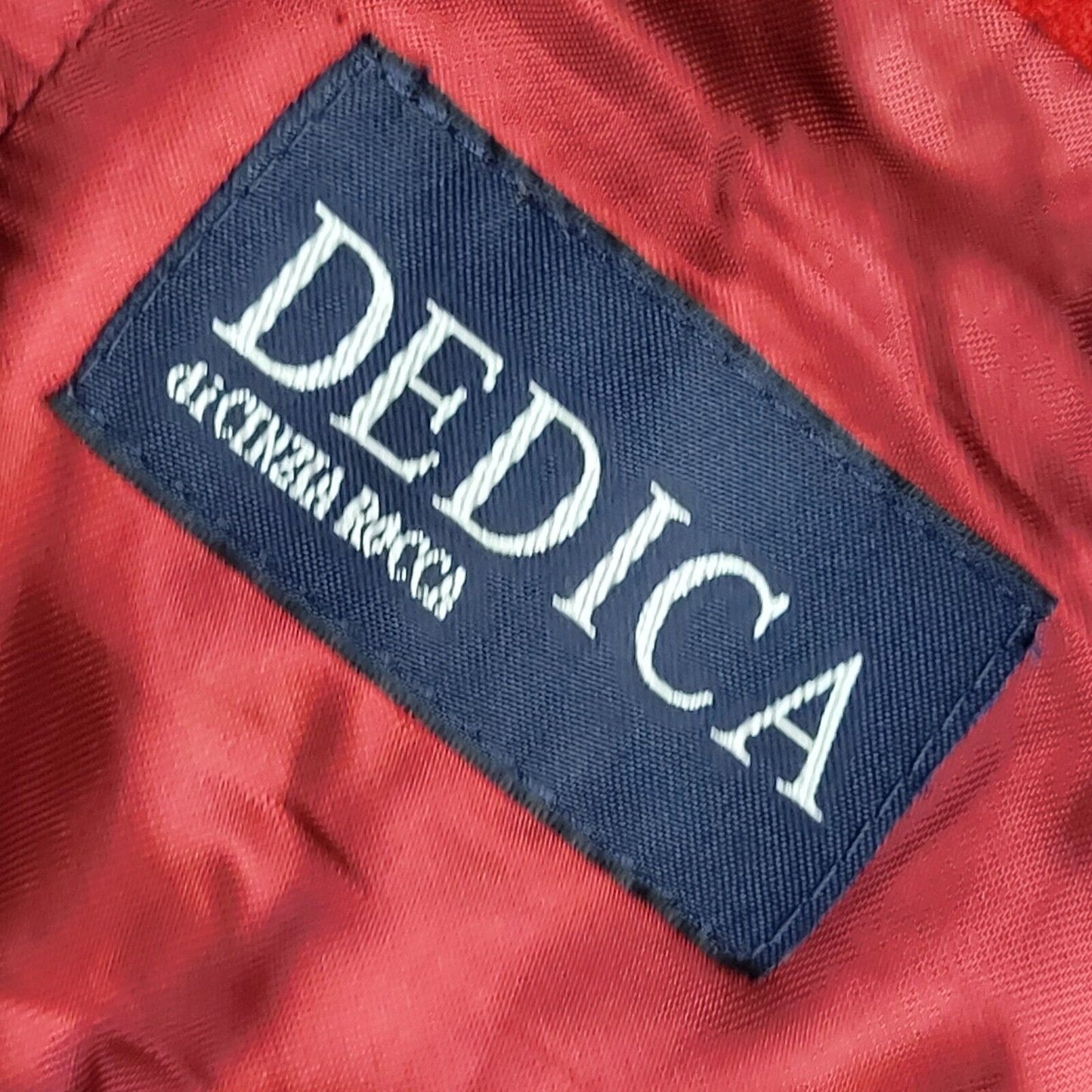 Dedica Red Vintage 80s Button Wool Coat Uk Women's Size 12