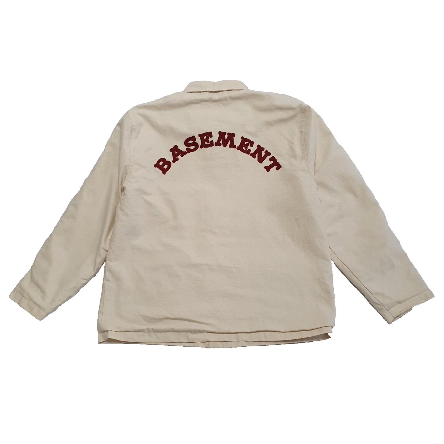 The Basement x TMD Collaboration Cream Button-Up Cotton Jacket Men's Size Large