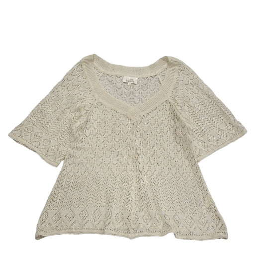Ann Harvey Vintage 90s Cream Lace Short Sleeve Top Uk Women's Size 16