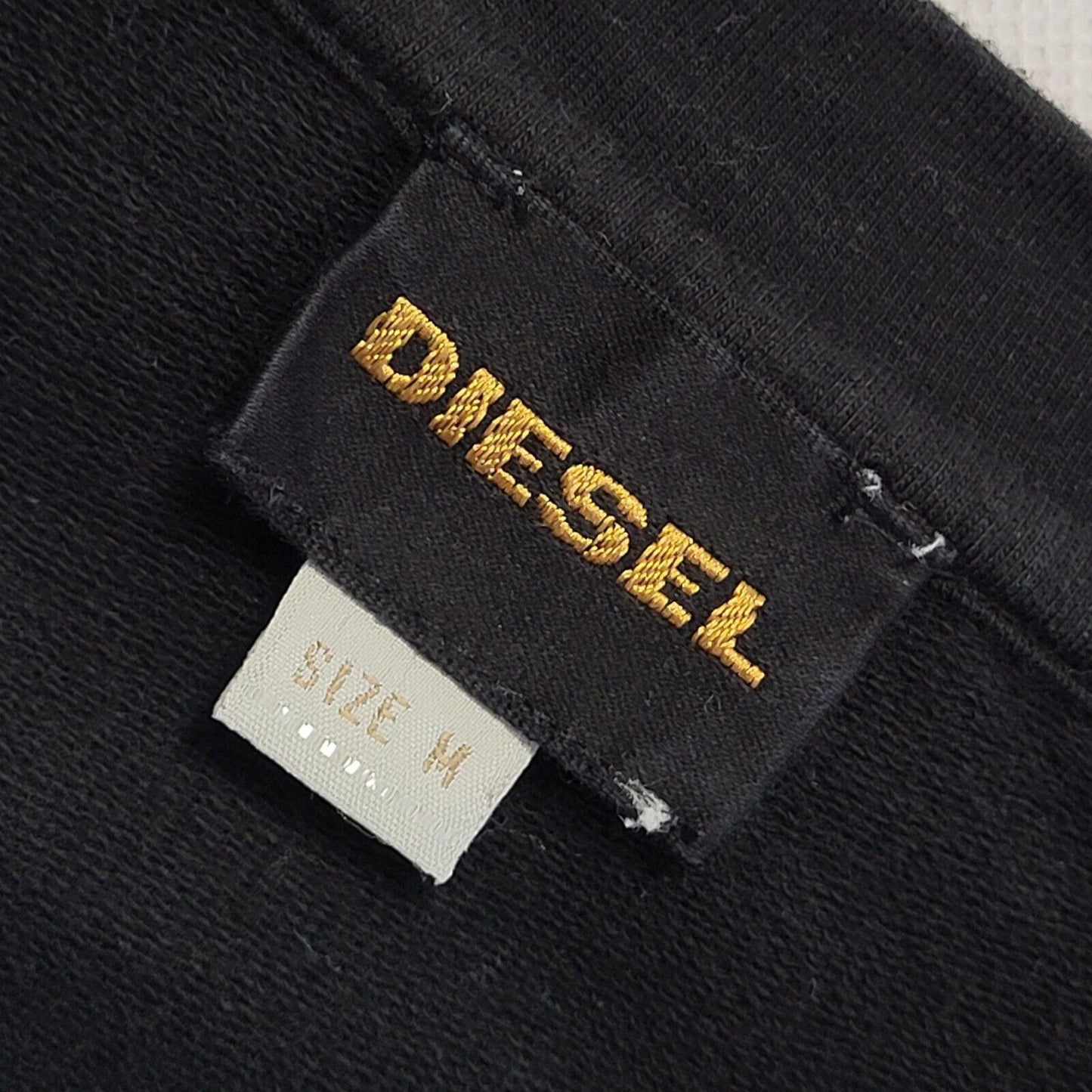Diesel Vintage Y2K  Black Sequin 3/4 Sleeve Sweatshirt Womens UK Size M