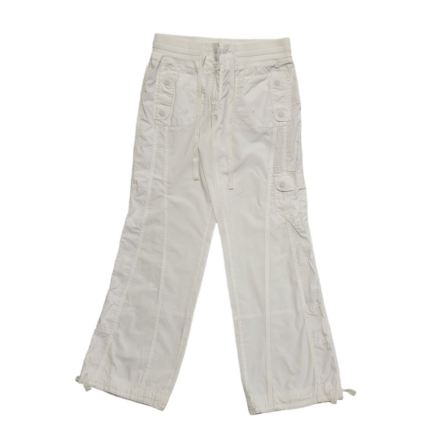 Next Vintage Y2k White Straight Cargo Trousers Uk Women's 12 W30 L31
