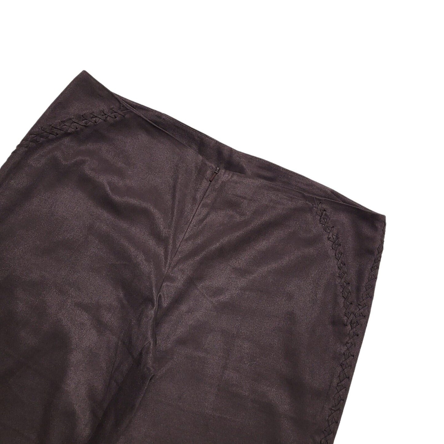 Next 90s Purple Bootcut Mid-Waisted Zip Up Trousers UK Women's 14 W34 L32