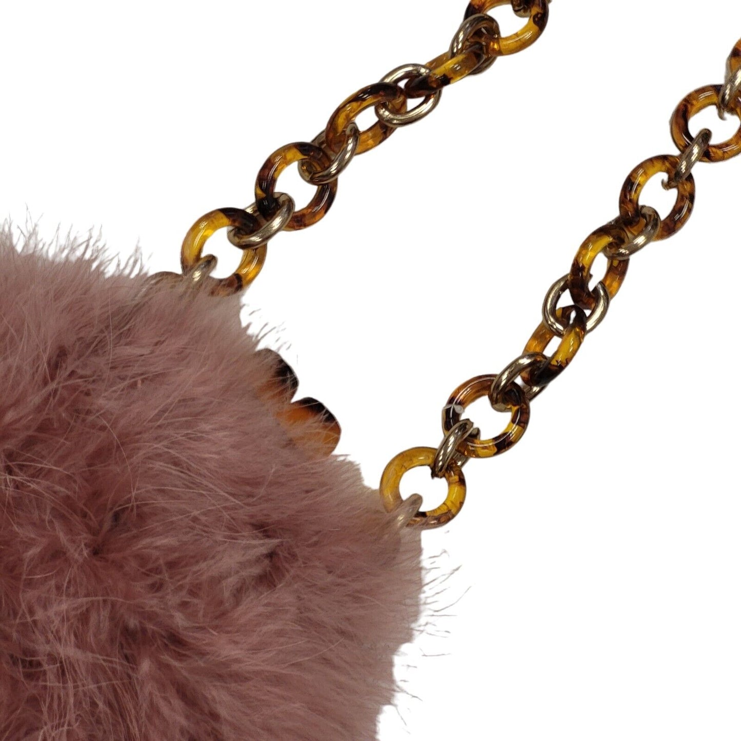 Topshop Pink Faux Fur Small Shoulder Bag Uk Women's Size  8" x 8.5" Bnwt