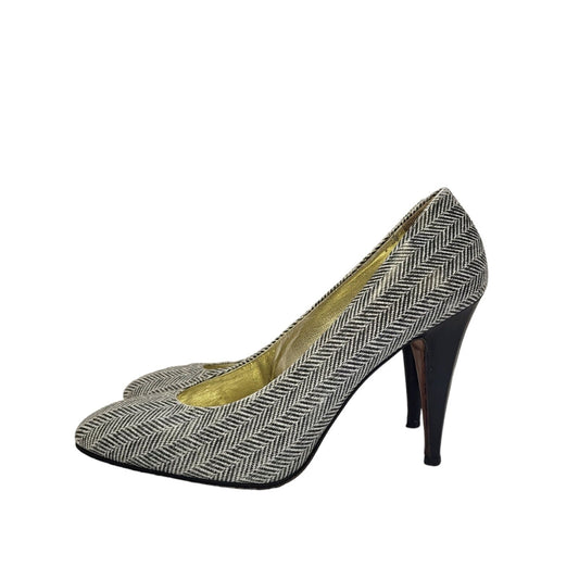 Andrea Carrano Grey Vintage Slip-on Heels Shoes Uk Women's Size 5.5