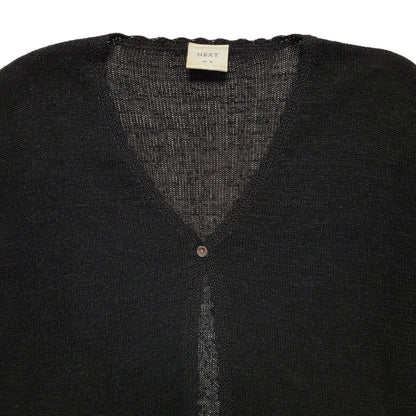 Next Vintage 90's Black Button Front Long Sleeve Cardigan Womens UK 10