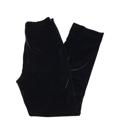 St Bernard 90s Vintage Black Velvet Straight Leg Trousers Women's 12 W30 L31