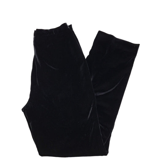 St Bernard 90s Vintage Black Velvet Straight Leg Trousers Women's 12 W30 L31