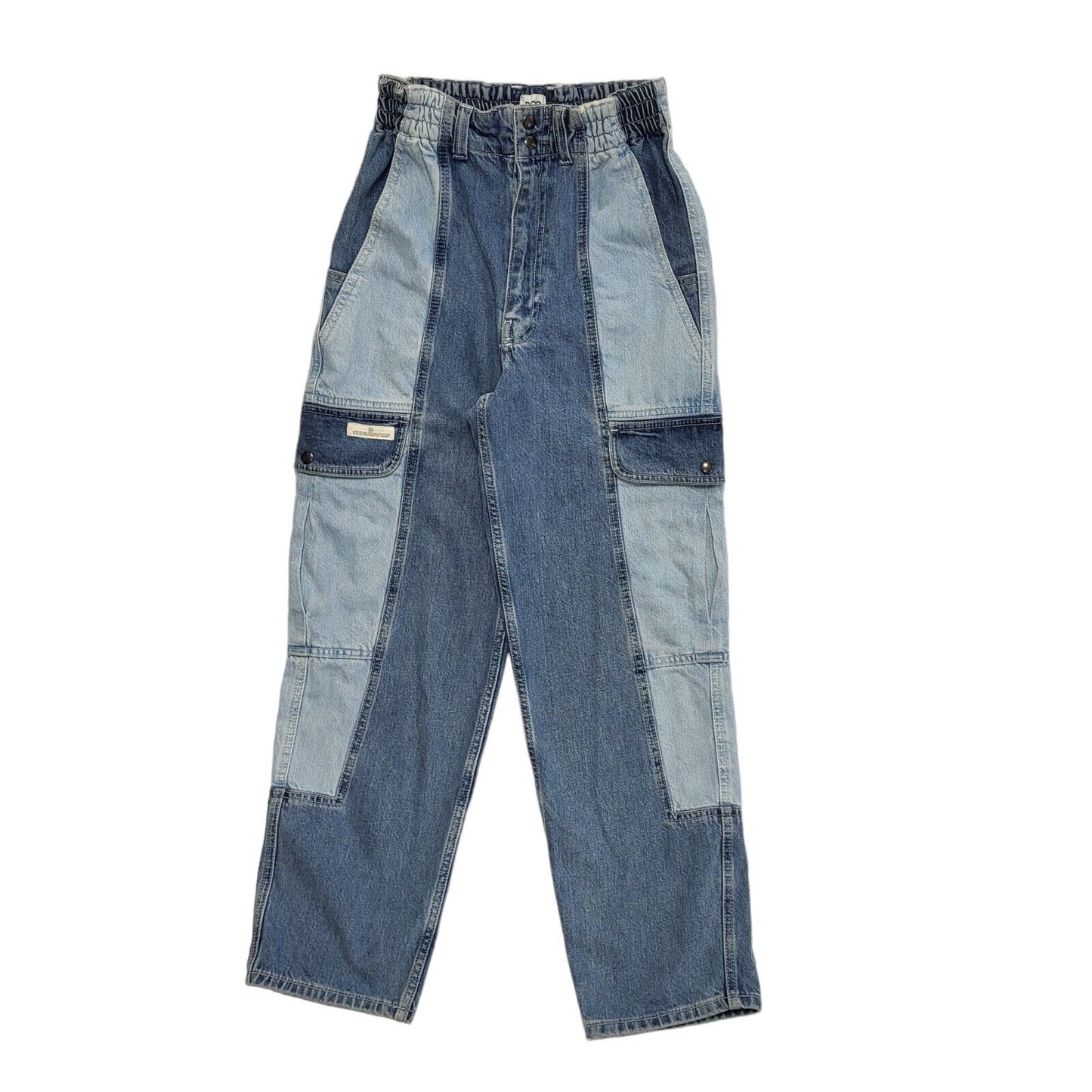 BDG Y2K Blue Patchwork  Tapered Leg Denim Jeans Women's Size 8 W26 L30