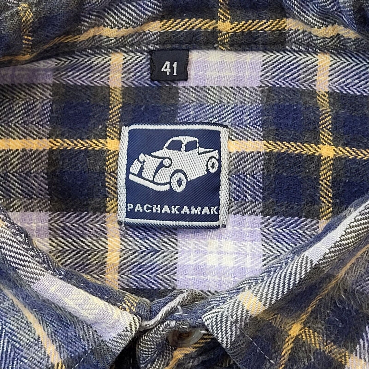Pachakamak 90s Vintage Checked Long Sleeve Shirt Men's Size M/L