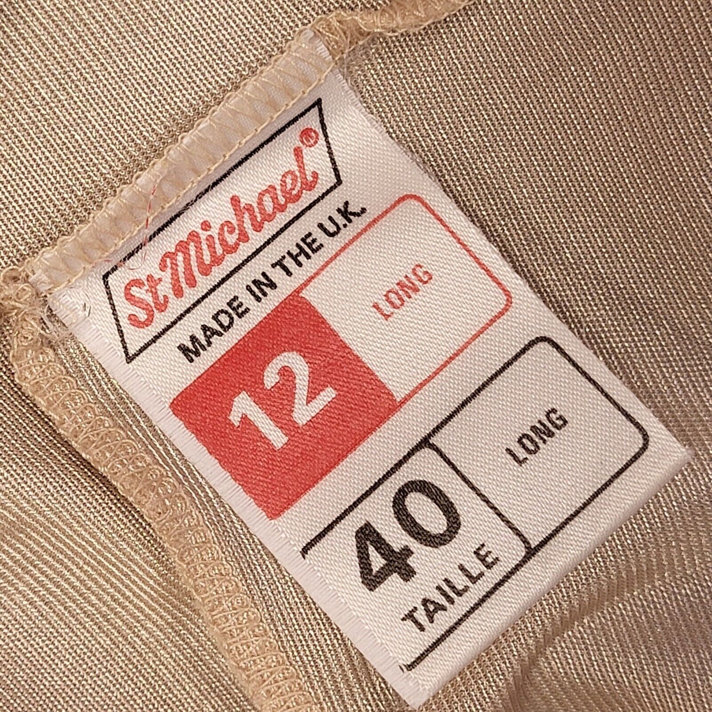 St Michael Vintage 70s Sand Sleeveless Night Dress Uk Women's Size 12