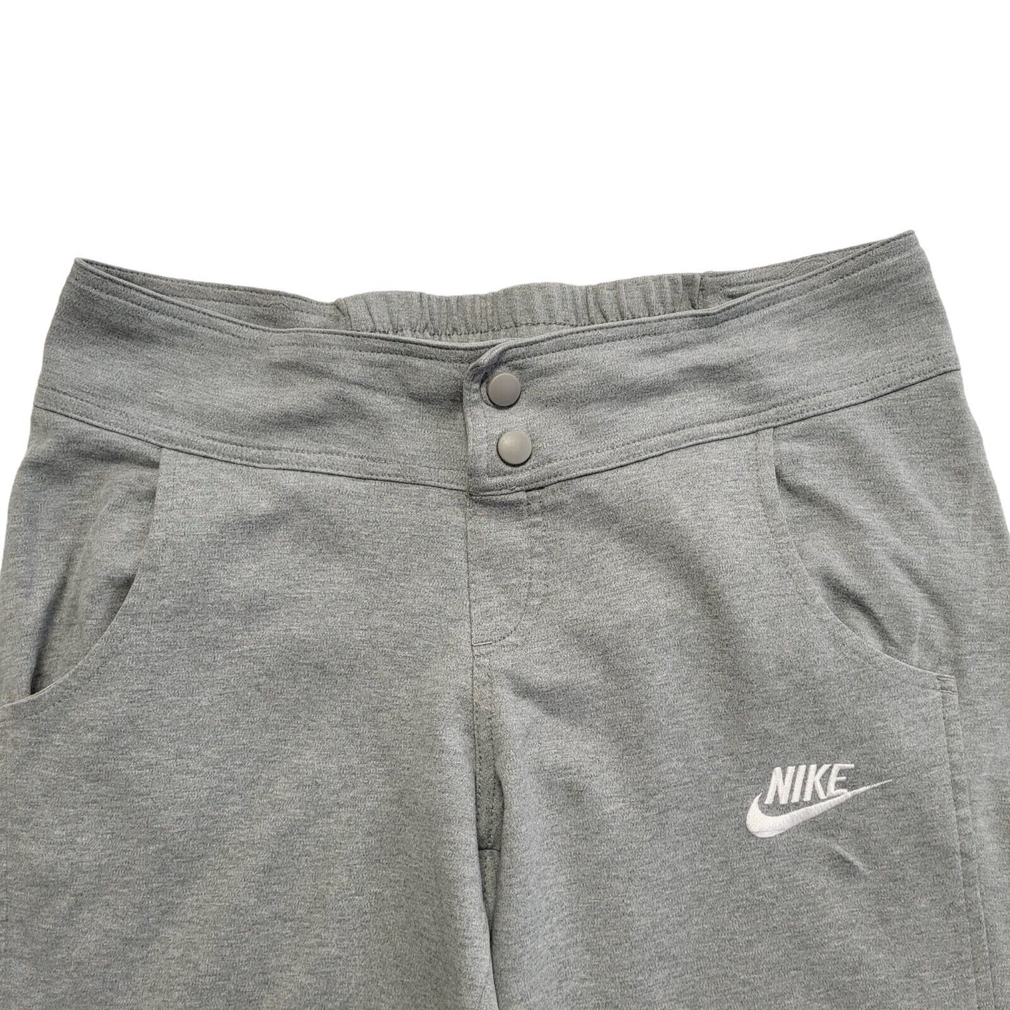 Nike Vintage Y2K Grey Tapered Tracksuit Pants Womens UK S W32 L27