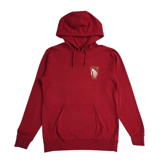 Vans Y2k Red Pullover Sweatshirt Hoodie Uk Men's Size Small