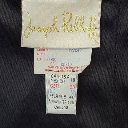 Joseth Ribkoff 70s Vintage Black Evening Maxi Dress Women's Size 12 Eu 40