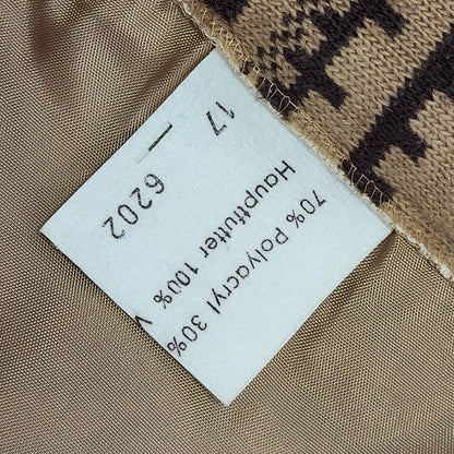 Vintage 90's Brown A-Line Midi Skirt Womens UK Size 14 W32