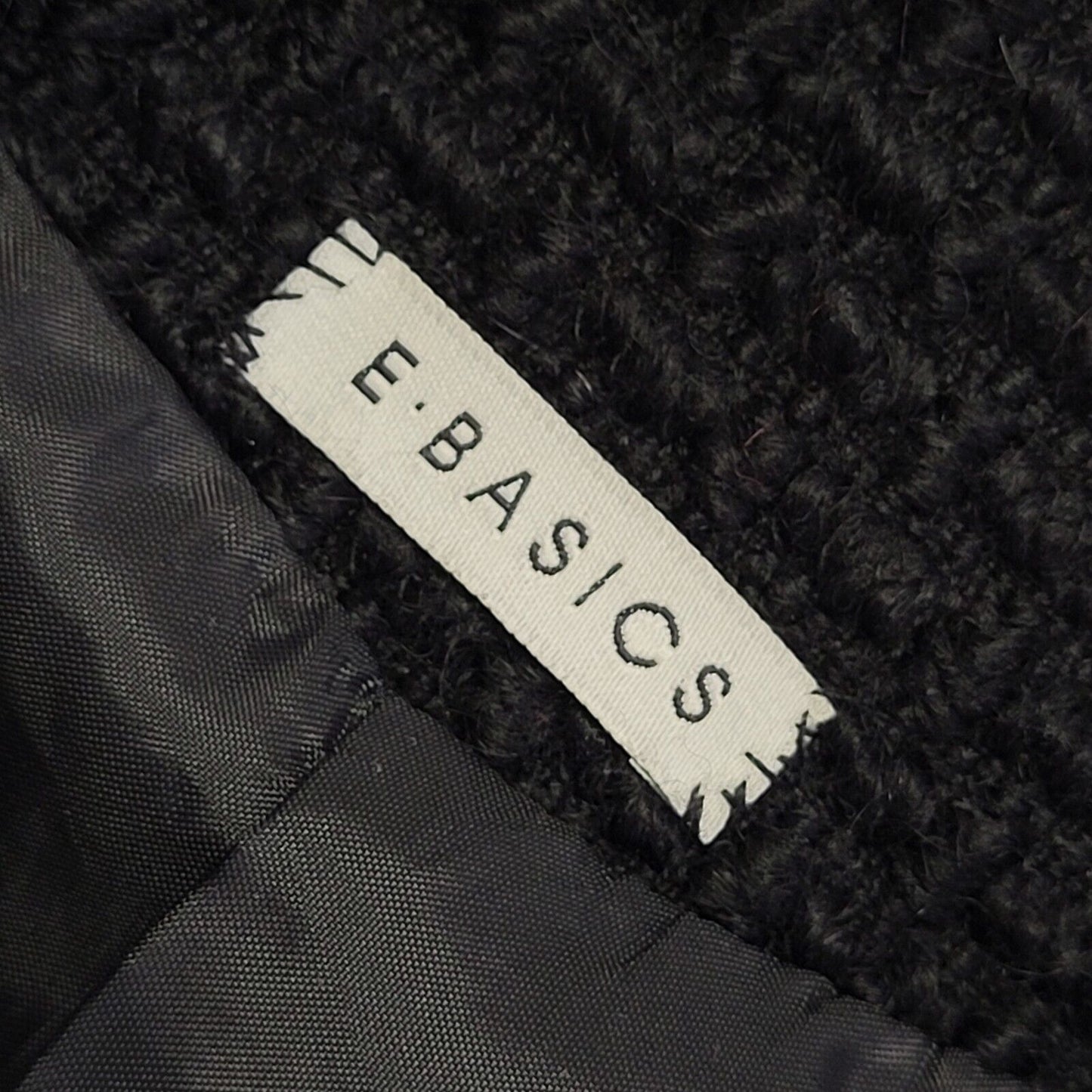 E-Basics 90s Vintage Black 2 Piece Skirt Suit Uk Women's Size 16 W34