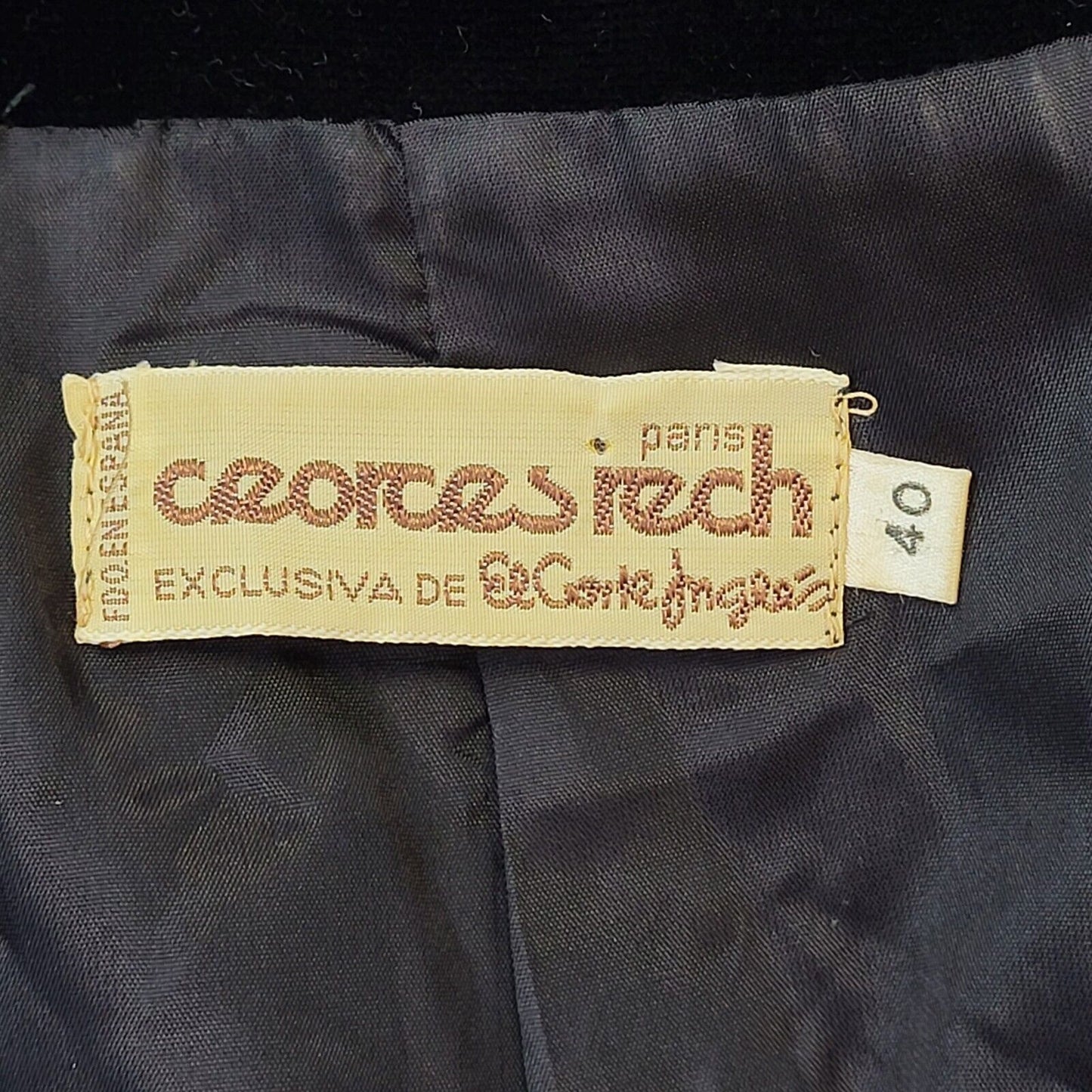 80s Vintage Blue & Black Button-Up Party Jacket Women's  Size 12