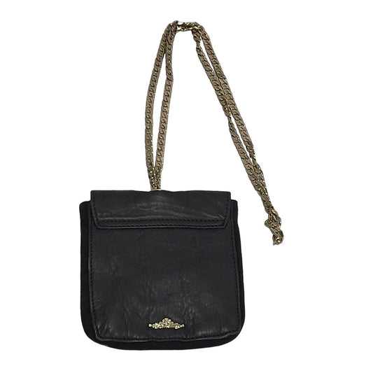Urban Code Black Clasp Leather Micro Hand Bag Uk Women's Size 5.5" x 5"