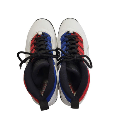 Air Jordan 10 Westbrook Claaa 2006 White & Red Lace-Up Trainers Uk Men's Size 8