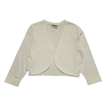 Laura Ashley Y2K Vintage Cream Cropped Thin Knit Cardigan Women's L 12