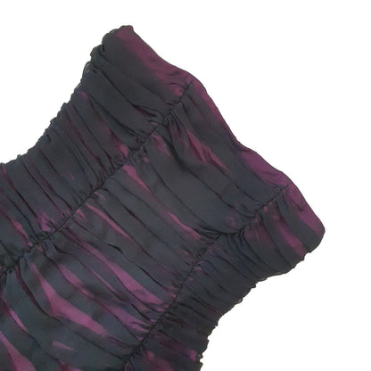 Next Vintage 90s Black & Pink Rouched Strapless Evening Dress Womens UK Size 12