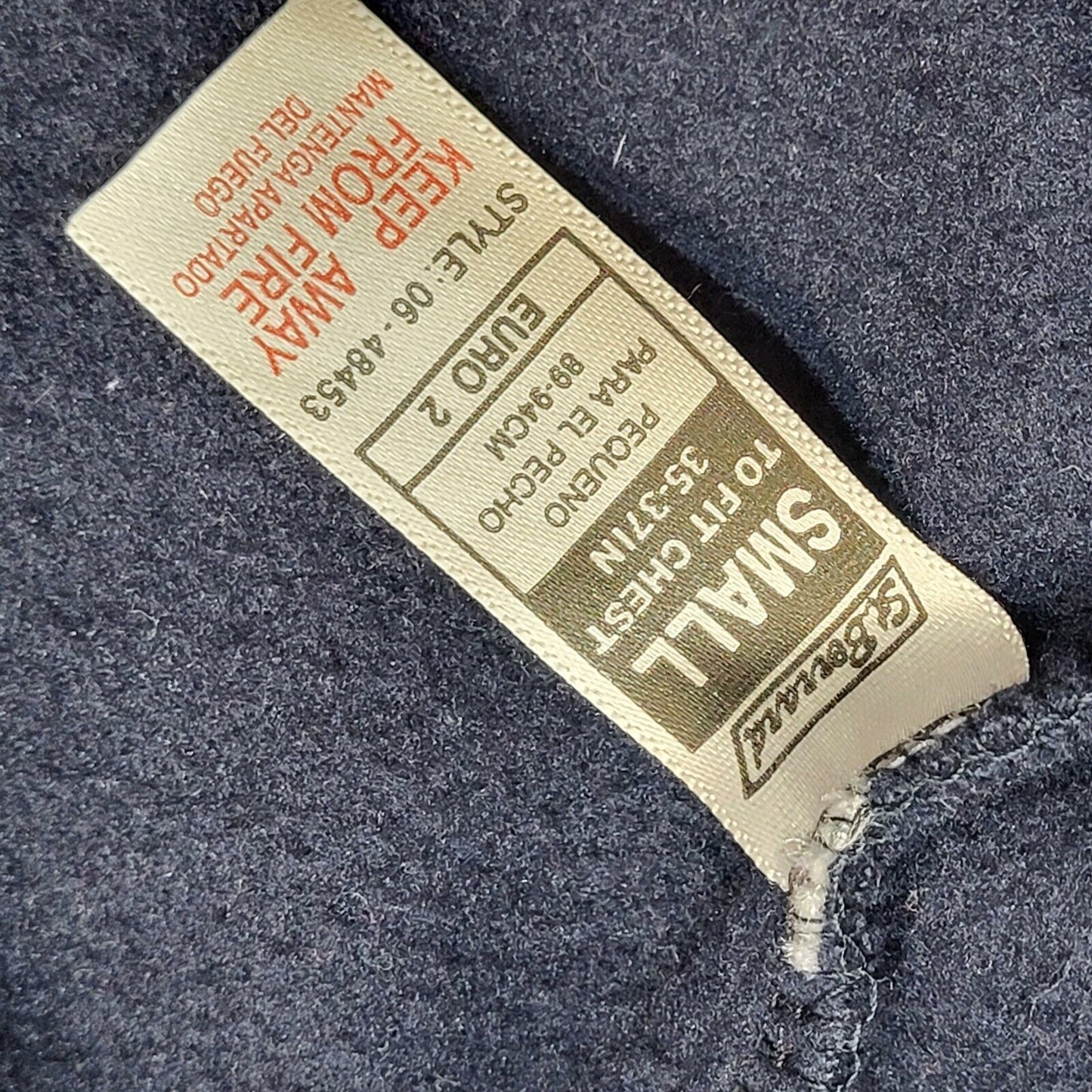 St Barrard Blue Thermal Fleece Vintage Y2K Sweatshirt UK Men's Size S