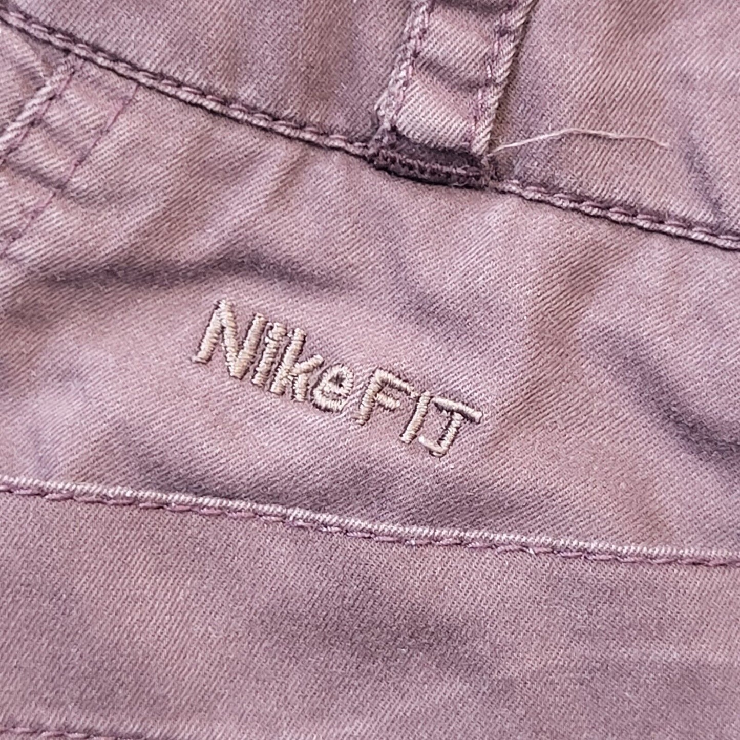 Nike Fit Y2K Maroon Tapered Trousers Womens UK6 W30 L28