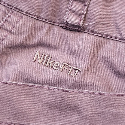 Nike Fit Y2K Maroon Tapered Trousers Womens UK6 W30 L28