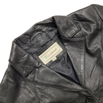 Live Tree Black Vintage 90s Leather Jacket Women's Size UK10