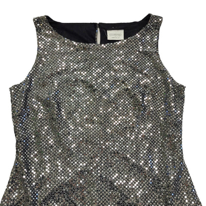 Canda 90s Vintage Silver Sleeveless Dress Uk Women's Size 18