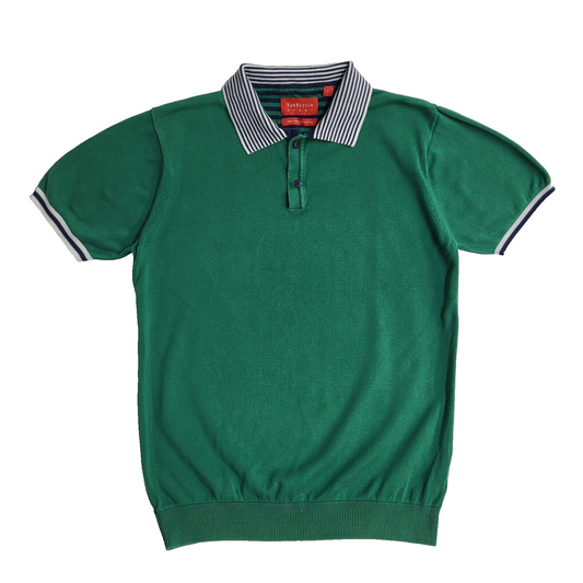 Van Heuson Y2K Green Short Sleeve Polo Top Men's UK Size L