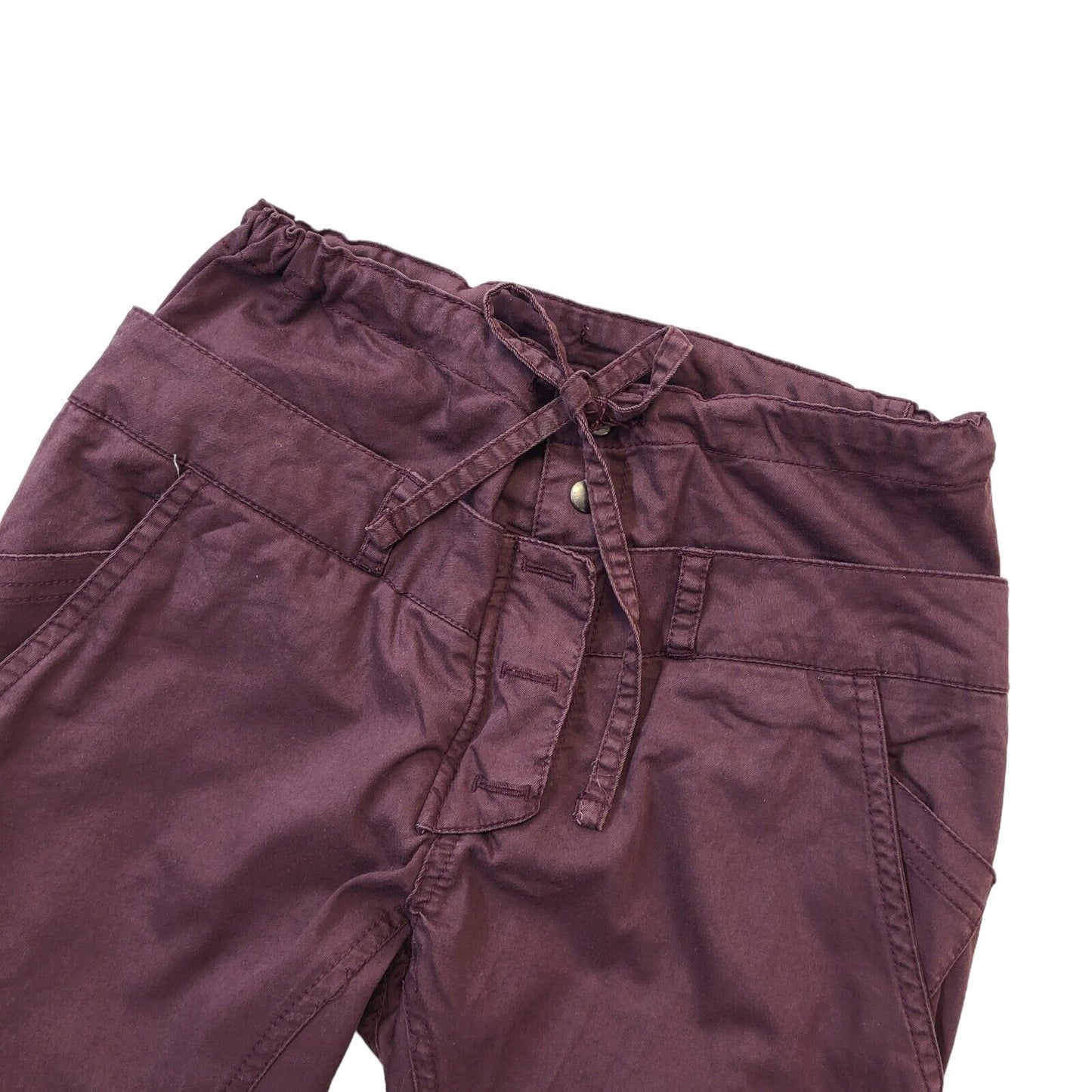 Nike Fit Y2K Maroon Tapered Trousers Womens UK6 W30 L28