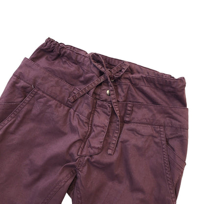 Nike Fit Y2K Maroon Tapered Trousers Womens UK6 W30 L28