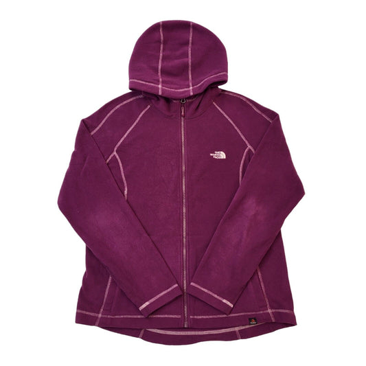 The North Face Purple Zip Up Hooded Fleece Women's Size XL