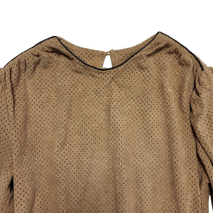 Vintage 80's St Michael Brown A-Line Long Sleeve Dress Womens UK 10