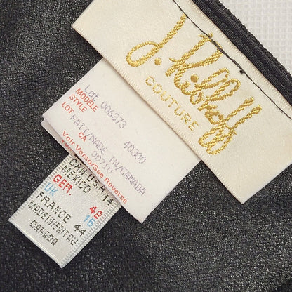 J.Ribboff Y2K Black & White Open Front Sheer Cardigan Womens UK 16