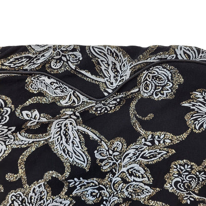 Jane Norman Y2K Strapless Black Glitter Floral Dress UK 10