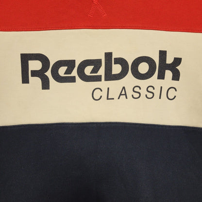 Reebok Classic Red Blue White Y2k Sweatshirt Uk Men's Size Medium