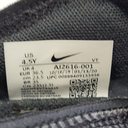 Nike Vapormax 2019 Grey Black Canvas Lace-Up Sports Trainers Girl's Uk Size 4