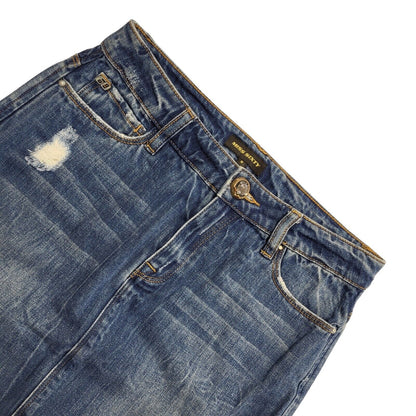 Miss Sixty Vintage Y2K   Blue Denim Straight Knee Length Skirt Womens UK S W26