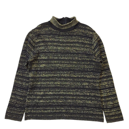 70s Vintage Hutchisons Black & Gold Roll Neck Jumper Women's Size M Eu 38