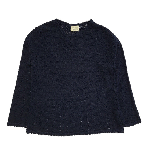 Cockleshell Vintage 90's Blue Long Sleeve Top Womens UK Size L
