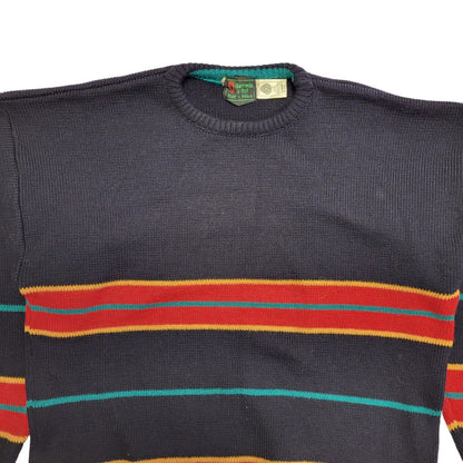 Abercrombie & Fitch 90's Blue & Red Striped Jumper Mens UK XL