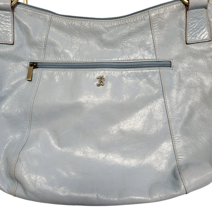 Jane Shilton Blue Leather Shoulder Hand Bag Uk Women's Size 15.5" x 12.5"